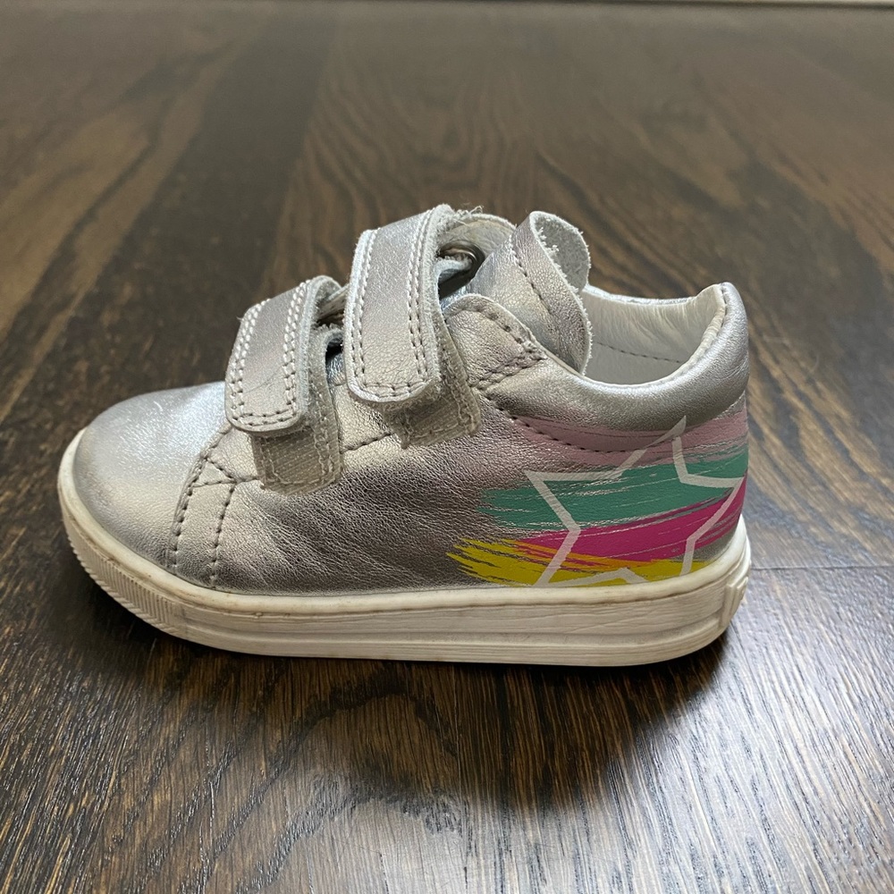 naturino falcotto sneakers silver with star/rainbow